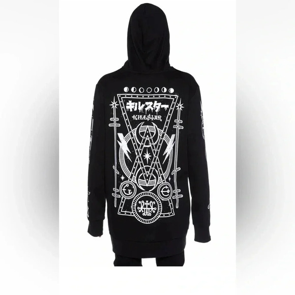 Killstar Occult Youth Satanic Gothic Punk Baphomet Pullover Hoodie Sz M - Picture 3 of 11